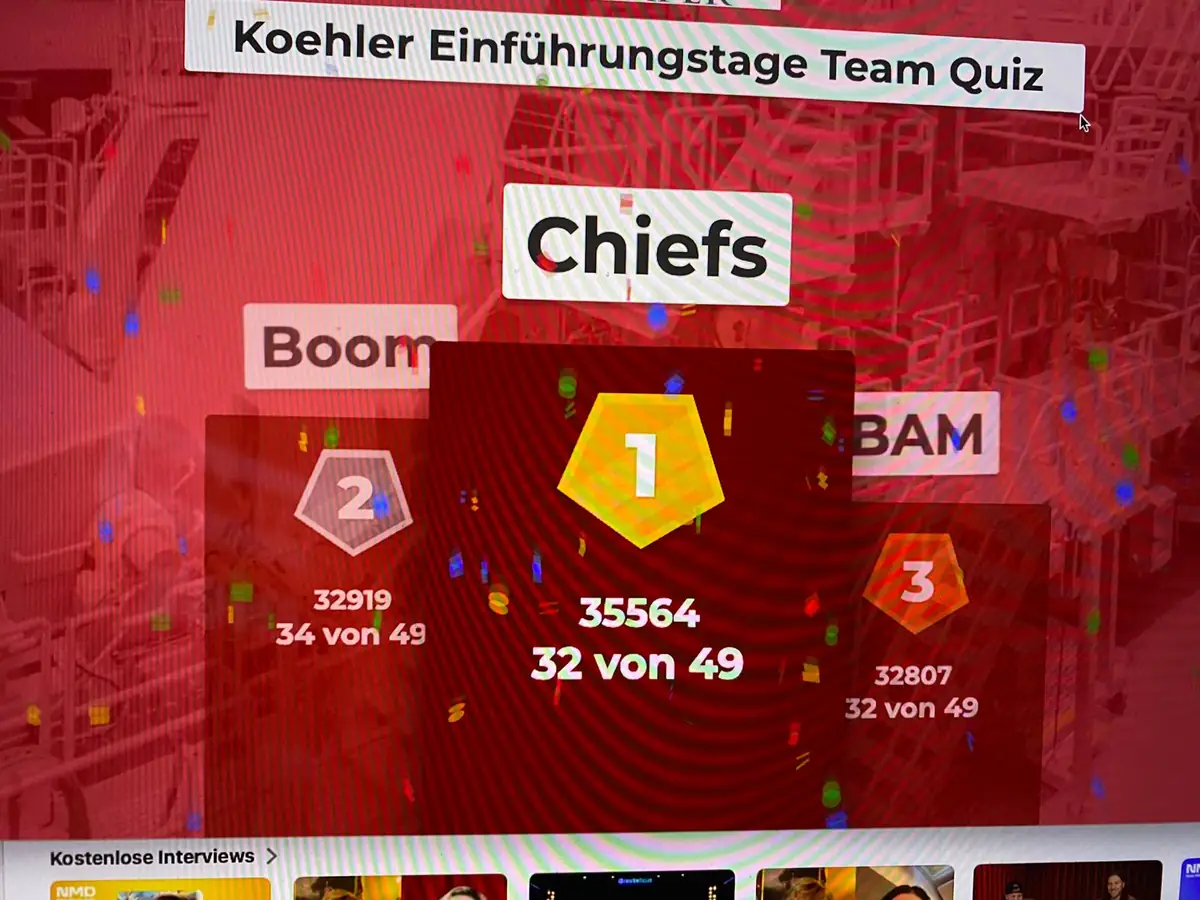 Case Study Koehler Group: Indoor Team-Quiz zum Azubitag