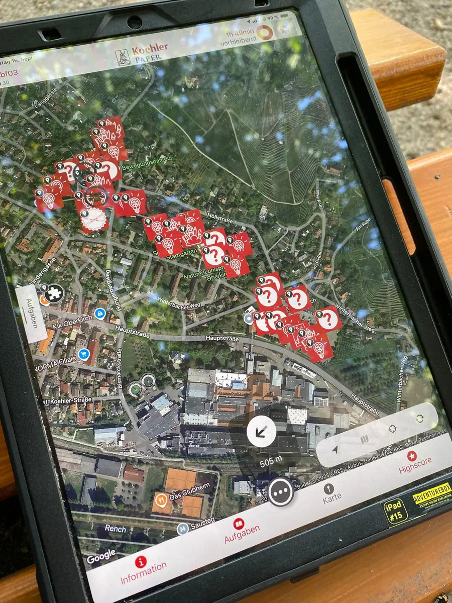 Koehler Group: personalisierte Outdoor-Rallye auf dem MachBAR-Tablet